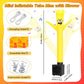Homqyte Mini Inflatable Tube Man Novelty Gag Gifts Wacky Waving Inflatable Tube Guy Desktop With Blower For Christmas White Elep