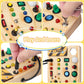 Sabdrau Montessori Busy Board Toys: Wooden Sensory Toy For Toddler With Led Light Up Switch, Educational/Christmas/Birthday Gift