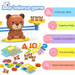 REMOKING Bear Balance Game, Funny Math Counting Toy with Numbers, Little Bears, Game Cards, Coins, Great Gifts for Kids 3 Years