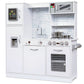 Lil' Jumbl Kids Kitchen Set, Pretend Wooden Play Kitchen, Battery Operated Icemaker & Microwave with Realistic Sound, Pots & Pan