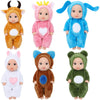 Onest 6 Sets 4 Inch Dolls Cute Girl Dolls Include 6 Pieces Girl Mini Dolls, 6 Sets Handmade Doll Clothes