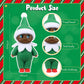 Gemscream 4 Pcs Christmas Tiny Elf Miniature in Dark Skin with Dress  Christmas Decoration Party Accessories Holiday Tiny Gift Xmas Stocking Stuffers for mature-themed(Cute Dark Skin)
