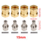 INJORA RC Hex Hub 12mm Brass Wheels Hex Hub Extension Hex Drive Adapter for 1/10 RC Crawler Axial SCX10 90046 D90 (15mm)