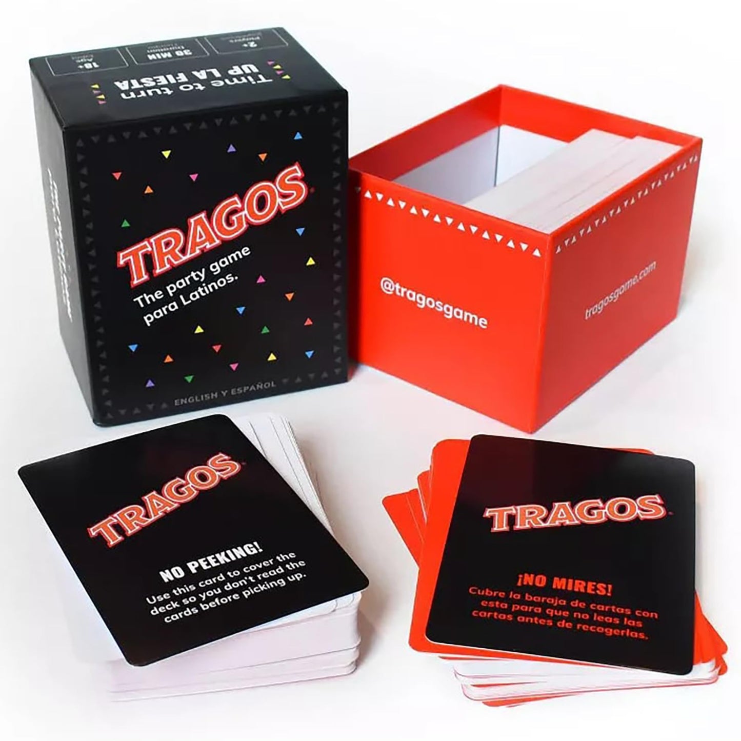 Tragos: Bilingual - English Y Espanol - The Party Game for Latinos  Relatable Hilarious Cultural Spanglish mature-themed Card Game  Fun Prompts & Dares
