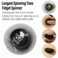 Freelove Metal Fidget Spinner, Stainless Steel Heavy, Long Spinning Toys, Cool Silent, Small Mini Fox Figette Spiner For Adults Men Anxiety, Quiet Bearing, Black