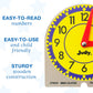 Carson Dellosa Mini Judy Clock Telling Time Clock Set, 12 Mini Judy Clocks, 4'' X 4'' Telling Time Teaching Clocks For Kids, Kin