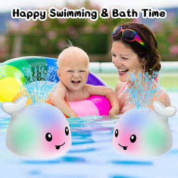 Baby Bath Toys 6-12-18 Months:Light Up Toddla Whale Bath Toy Sprinkler Infant Spraying Whale Bath Toy For Kids Ages 1-3 0-2-4 Wa