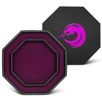 DNDND Dice Rolling Tray with Lid, Octangle Tray and Storage for Dice Game Dungeons and Dragons DND D&D or Tabletop RGP Gaming (P