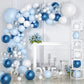 Blue And White Balloons, Blue White Balloon Garland Arch Kit, 102 Pcs Pastel Blue White Balloons For Baby Shower Birthday Weddin