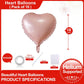 Lovoir 10 Pcs Baby Pink Heart Shape Foil Mylar Balloons 18 Inch Love Balloons For Valentine'S Day Birthday Party Decorations Wed
