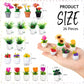 26Pcs Dollhouse Plant, Miniature Bonsai Plant Mini Potted Plant Flower for Dollhouse Decoration, Christmas Birthday Present DIY