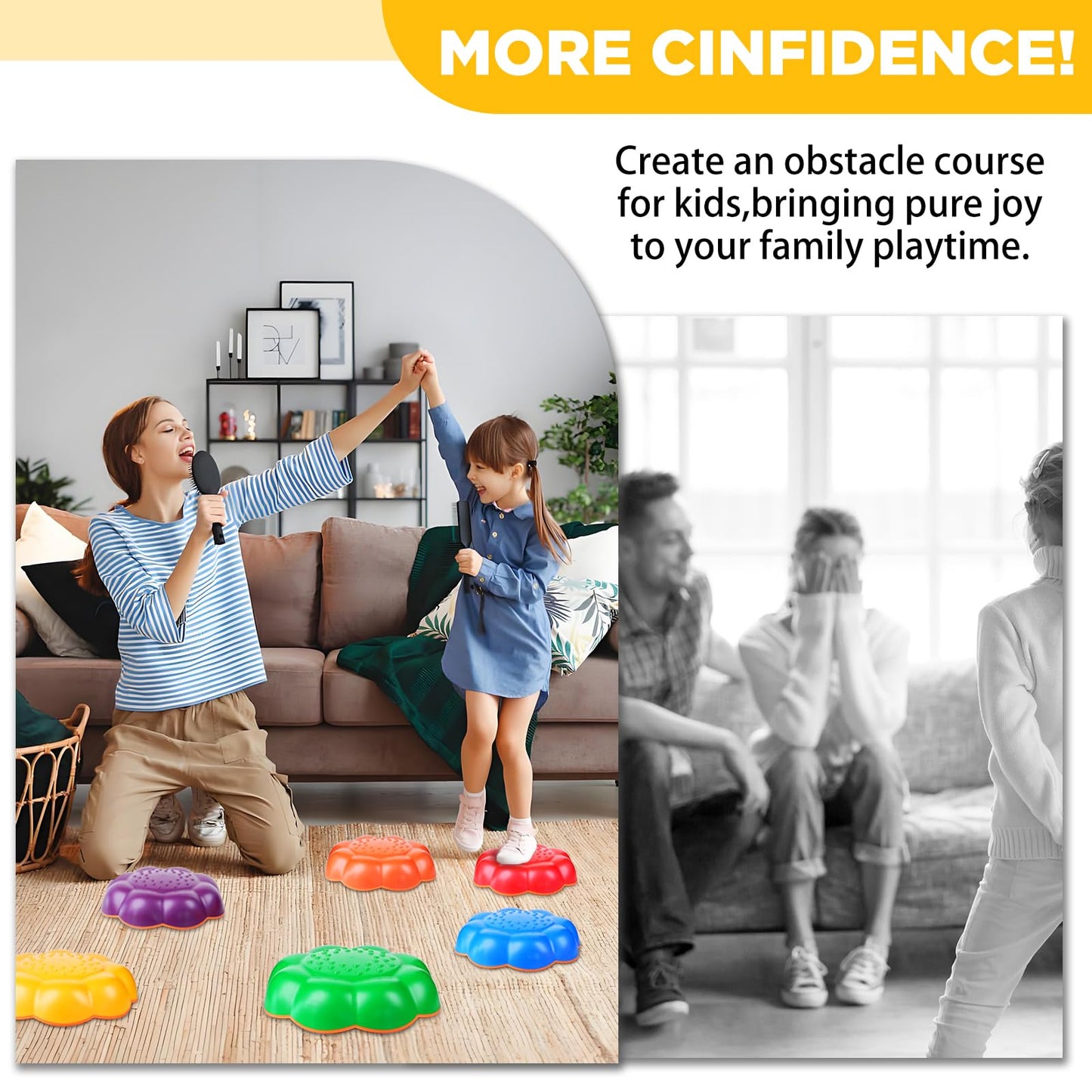 Stepping Stones For Kids, Toddler Stepping Stones, Kids Stepping Stones, Non-Slip Balance Stepping Stones Kids, Tobstacle Course