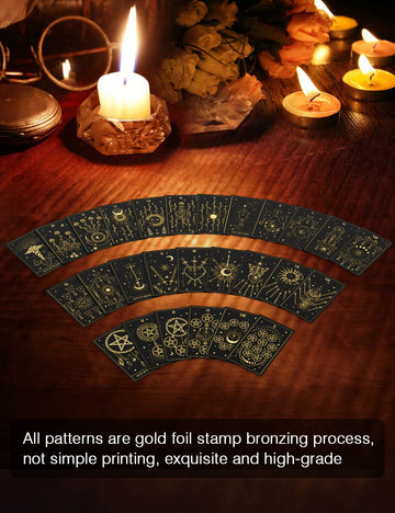 Wjpc Gold Foil Tarot Cards With Guide Book Set&Gift Box For Beginner& Expert. Original Designtarot Decks, Tarot Cards Decks
