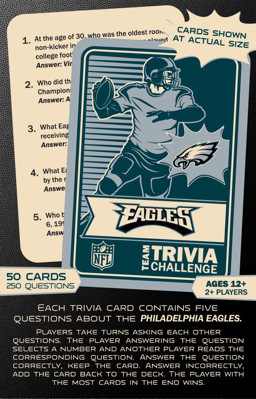 MasterPieces Game Day - NFL Philadelphia Eagles - Team Trivia Challenge  Officially Licensed