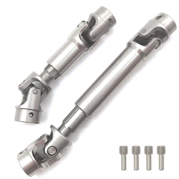 Hoplex Stainless Steel Drive Shaft Front Rear Center Driveshafts For 1/18Th Trx4M Defender Bronco Rc Crawler Car Upgrades 2Pcs(S