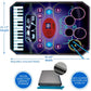 Qshark 2 In 1 Kids Music Learning Toys For Boys Girls, Drum Set + Piano Mat | Record & Playback, Built-In Songs, 8 Instrument So