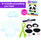 Krafun Panda Animal Sewing Kit For Kids Beginner My First Art & Craft, Includes Panda Doll Stuffed Animal, Instructions & Plush Felt Materials For Embroidery, Age 7 8 9 10 11 12