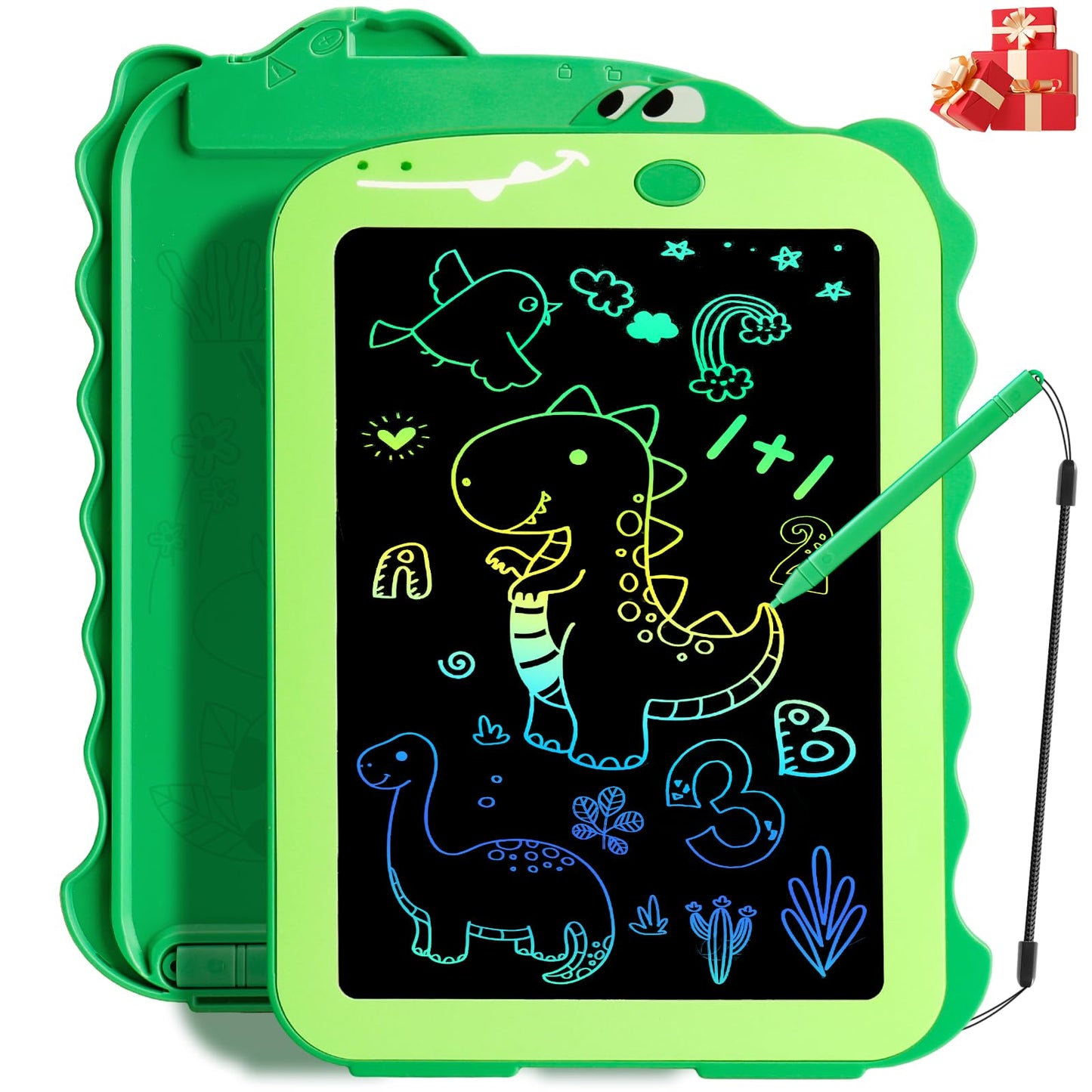 Teriph Lcd Writing Tablet For Kids, Colorful Toddlers Toys Drawing Board, Educational Kid Toys, Doodle Pad Dinosaur Toys For 2 3