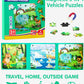 Magnetic Puzzles For Kids Ages 3-5, 3 In 1 Animal Magnet Jigsaw Puzzle Book For Toddlers, Car Airplane Road Trip Activities Toys