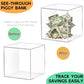 Linglingo Piggy Bank For Adults, Unbreakable Piggy Bank, Clear Acrylic Money Box, Money Saving Challenge Box For Cash Coin, Must Break To Open, Easy And Fun Way To