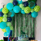Paready Green And Blue Balloons, 60 Pcs 12 Inch Navy Teal Blue Dark Green Latex Balloons, Teal Yellow Light Green Confetti Ballo