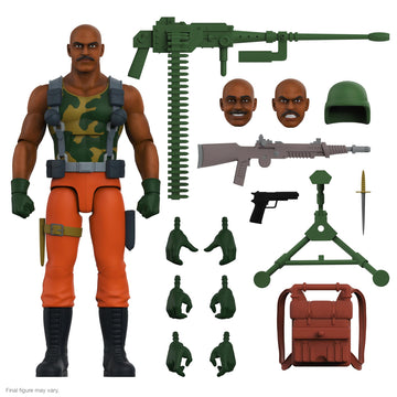 Super7 Ultimates! G.I. Joe Roadblock - 7' G.I. Joe Action Figure With Accessories Classic Cartoon Collectibles And Retro Toys