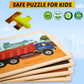 Wooden Vehicle Puzzles For Kids Age 3 4 5 Year Old, 4 Pack 24 Pcs Montessori Toddler Jigsaw Puzzles For Girl Boy Activities Pres