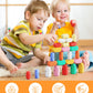 D-Fantix 39 Pcs Silicone Sorting Stacking Rocks Stones, Sensory Learning Montessori Toys For 3 4 5 6 Year Old Kids, Educational