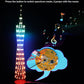 Icubesmart Led Canton Tower Model Diy Electronic Kit, Led Cube Model Handmade Soldering Project Kit, 12 Led Circles, Height 38Cm. (Gzt-12 Kit)