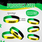 Leitee Jamaican Silicone Bracelet Bulk Black Yellow Green Rubber Wristband For Men Women Jamaican Birthday Party (100 Pcs)