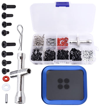 241pcs RC Screws Kit M3 Hex Screw & Screw Tray Repair Tool Hardware Fastener Set for RC Hobby Universal Accessories for Traxxas 