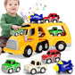 Dreamon 5-In-1 Transport Vehicles Toys For Toddler With Light & Sound, Ideal Construction Car Toy Christmas Birthday Gifts For Kids