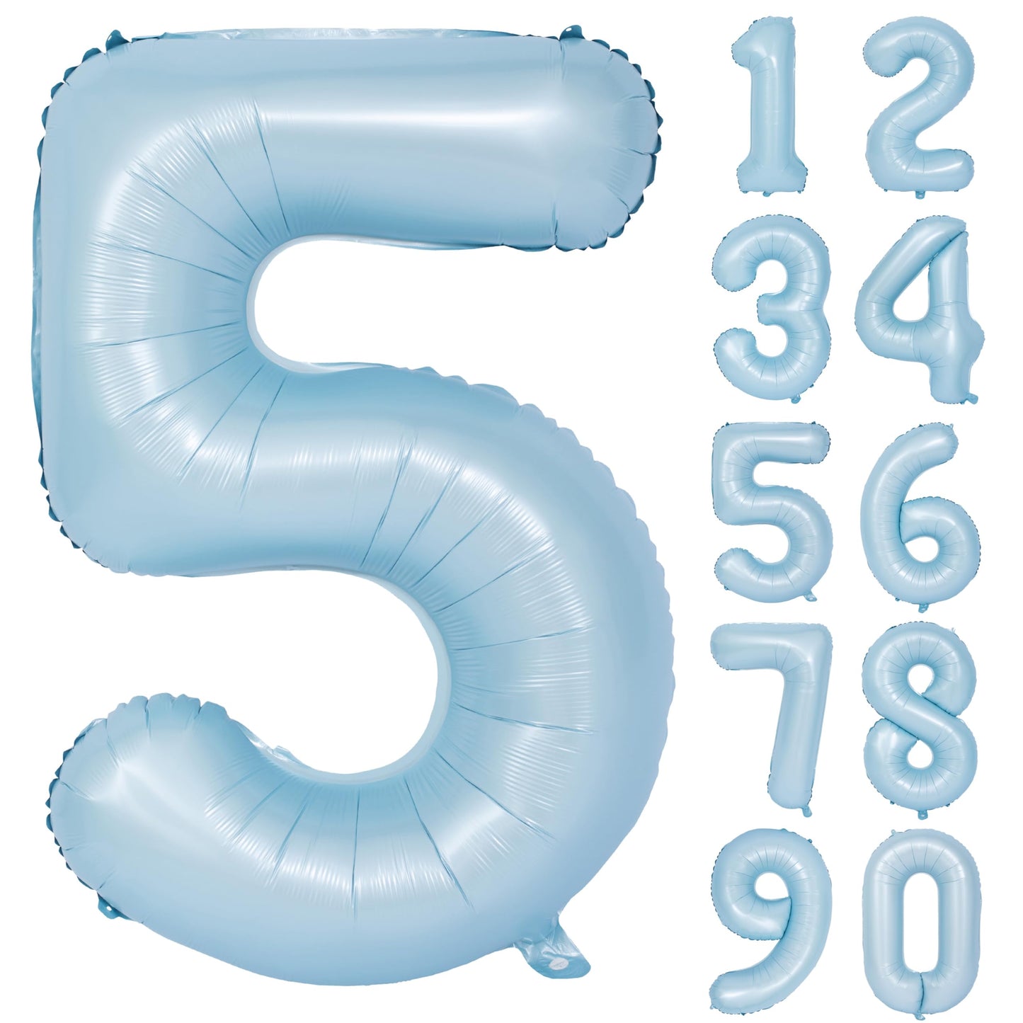 40 In Matte Blue Number Balloons Helium Foil Mylar Balloon Birthday Party Banquet Decoration Digital 5