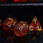 Hddais Dnd Dice Set 7Pcs Orange Polyhedral Dice Set Glitter D&D Dice For Dungeons And Dragons Role Playing Tabletop Games,D N D