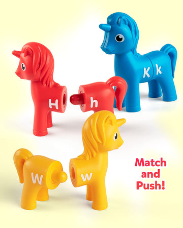 Coogam Unicorn Letters Matching Game,13Pcs Uppercase Lowercase Alphabet Toys, Abc Match Games Preschool Educational Montessori Toys For 2 3 4 Toddlers Boys Girls
