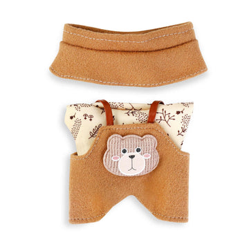 Abincee 17cm Doll Clothes Compatible with Labubu enhanced Doll Outfit Set Fashion Designed Dresses (Khaki)