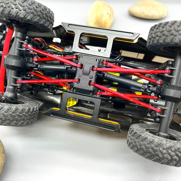 GTHELE High Clearance 4 Links Set for Axial SCX24 C10 AXI00001 JLU AXI00002 Bronco AXI00006 1/24 RC Crawler Car,8PCS(Red)