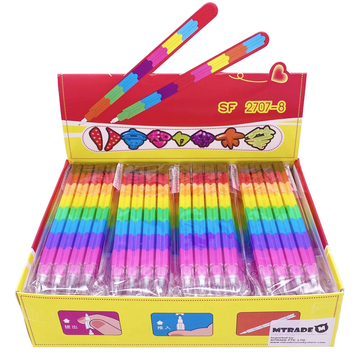Msgh Rocket Shape Design NonSharpening Stacking Pencil For Kids, Birthday Party Return Gifts Multicolour Pencils Pack (Pack Of 