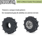 RCHUBAM 4PCS 1.0'' Micro Crawler Tires Rubber Mud Tires for 1/18 TRX4M 1/24 Axial SCX24 90081 AXI00001 AXI00002 AXI00005 AXI0000
