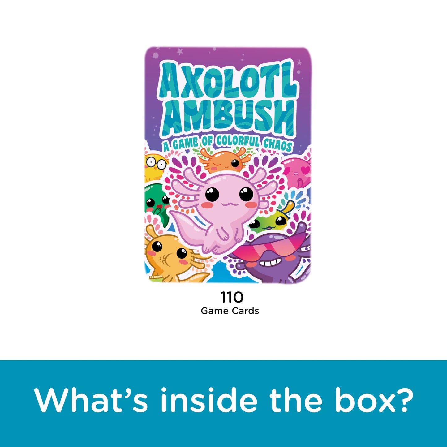 AQUARIUS Axolotl Ambush Card Game - Family Fun for Ages 6+ - Multi-color - Model 96282 - Officially Licensed Merchandise