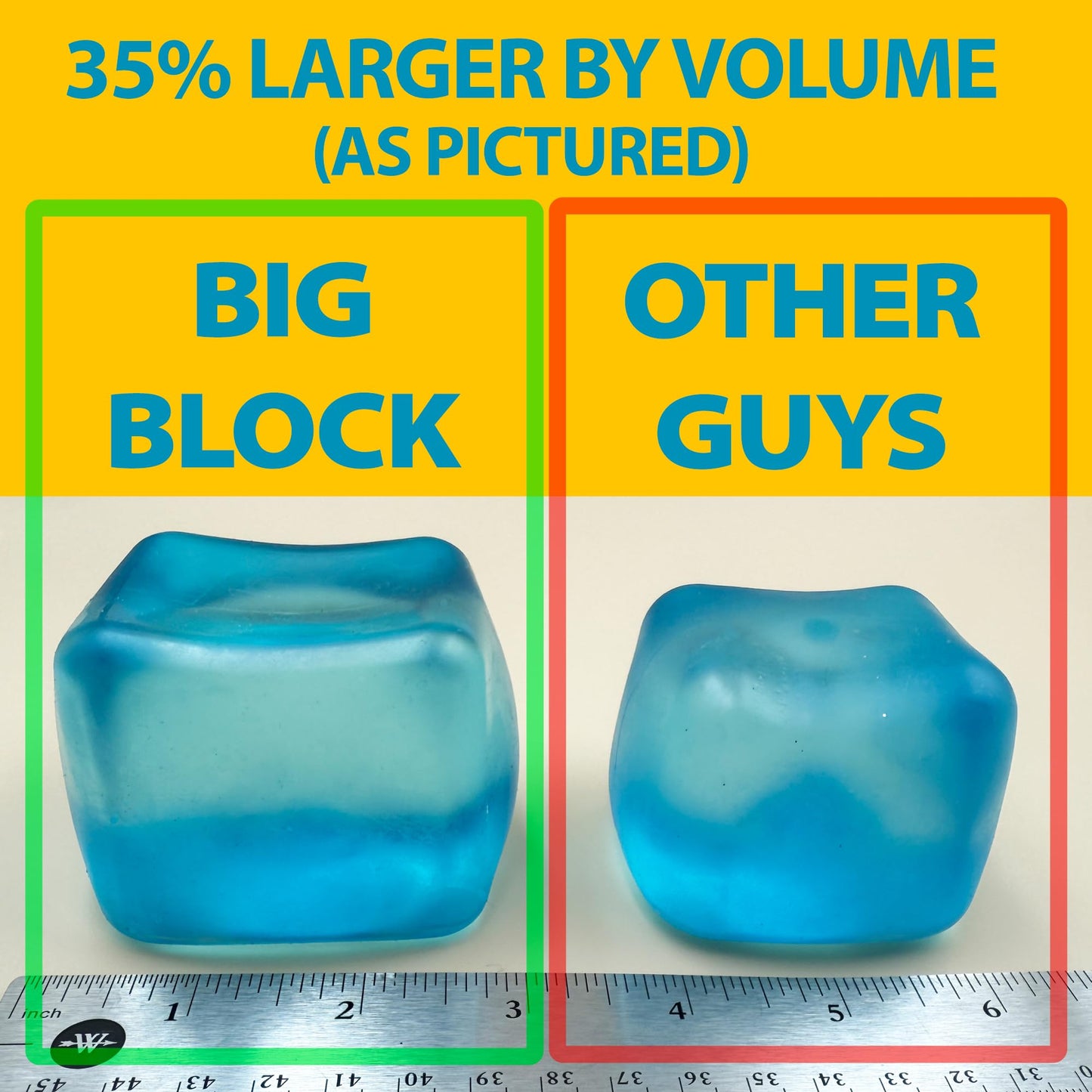 enhanced Big Block Squeez'M Cube - 35% Larger Than The Standard Squishy Cube  Toy for Kids & mature-themeds - Sensory Fidget for Stress Relief  Focus & Play - Colorful  Durable  Gift-Ready - ASTM Certified 3+
