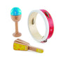 Hape Junior Percussion Set | 3 Piece Wooden Percussion Instrument Set For Toddlers, E0615