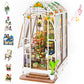 Diy Book Nook Kit, Diy Miniature House Kit With Led Lights, 3D Wooden Puzzle For Adults To Bulid, Mini House With Bookshelf Inse