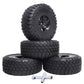 Hobbyfire Height 4.72 inches (120mm) 1/10 Short Course Truck Tires and Wheel Rims 12mm Hex with Foam Inserts for for All Terrain