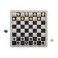 Conqueror Tournament Travel Chess Set 18''x18'' Foldable Silicone Chess Board / 3.5'' King Height Plastic Double Weighted Classic Staunton (Black and White Chessboard)