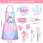 Gemeer Childrens Cooking And Baking Set 34-Pcs Includes Apron For Little Boys, Chef Hat, Oven Mitt & Utensil To Dress Up Chef Ca