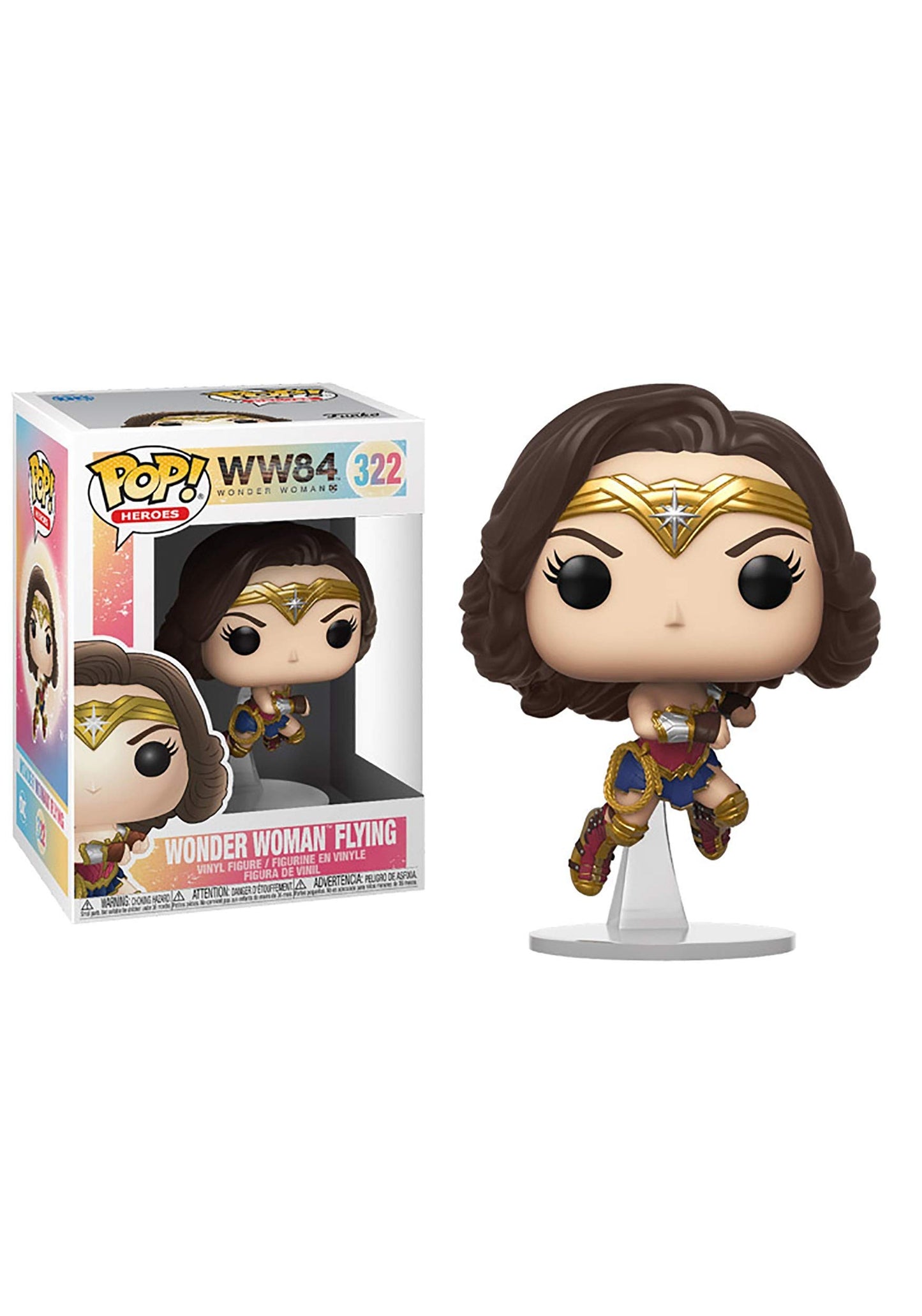 Funko Pop! Movies: Wonder Woman 1984 - Wonder Woman Flying (Metallic), Multicolor