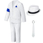 Dance Star Costume For Boys 80S 90S Stage Outfits Kids Role Play Party Halloween Cosplay 6-7 Years White