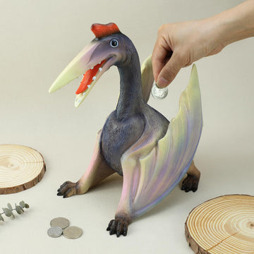 Massjoy Resin Ornament Pterosaur Piggy Bank, Boy Birthday Present.