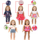 Augfrog 14 Pcs 18 Inch Doll Accessories,5 Sets Of Doll Clothes And 2 Pairs Of Doll Shoes (Send By Random) For 18 Inch American D